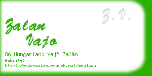 zalan vajo business card